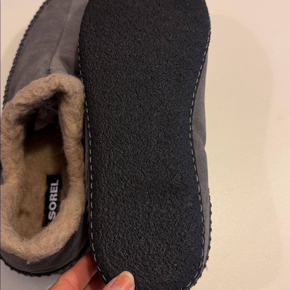 Sorel Men’s Gray Suede Slip-On Shearling Lined Slippers Sz 11. NWOB Tub5 - Picture 5 of 6